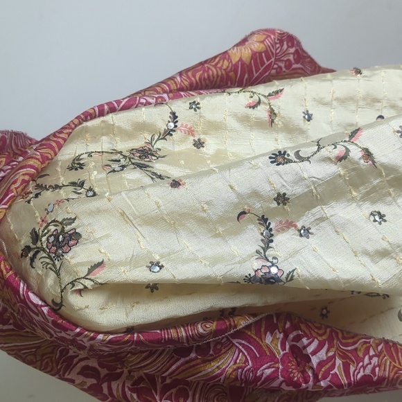 Festival Recycled Silk Boho Embroidered  Wrap Skirt Sequins Women's  One size - Picture 8 of 11